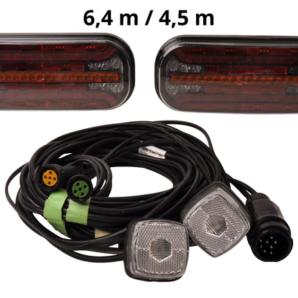 Cantonal Fristom FT-230 - kit d'éclairage LED avec éclairage de largeur - 13 broches - incluant clignotants dynamiques - choisissez le câble principal souhaité