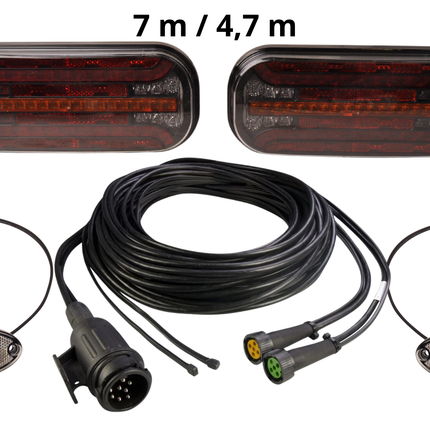 Cantonal Fristom FT-230 - kit d'éclairage LED avec éclairage de largeur - 13 broches - incluant clignotants dynamiques - choisissez le câble principal souhaité