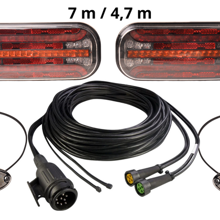 Cantonal Fristom FT-230 - kit d'éclairage LED avec éclairage de largeur - 13 broches - incluant clignotants dynamiques - choisissez le câble principal souhaité