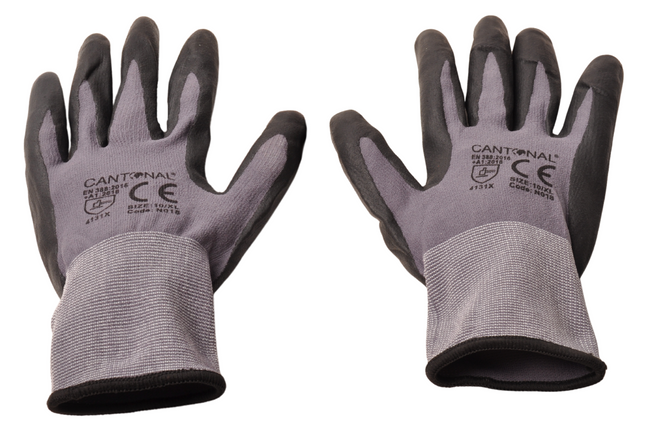 Cantonal Gants de travail PU – lot de 12 paires (24 pièces) – taille XL/10 – nylon/spandex – adhérence résistante à l’usure