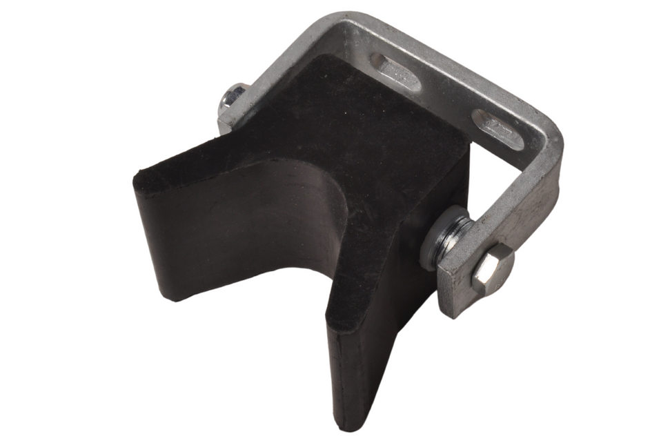 Cantonal Gueule de loup sur support - noir - 105x100 mm - avec trous oblongs