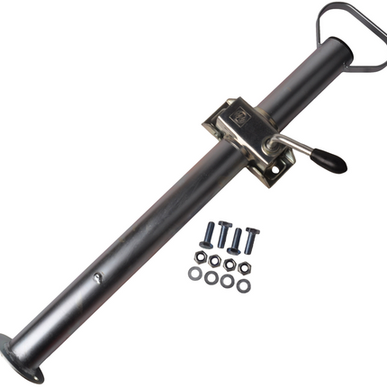 Cantonal Jeu complet avec pied de support en acier et pince - diamètre du tube 48 mm - matériel de montage inclus