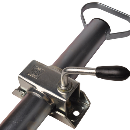 Cantonal Jeu complet avec pied de support en acier et pince - diamètre du tube 48 mm - matériel de montage inclus