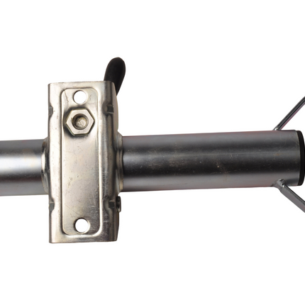 Cantonal Jeu complet avec pied de support en acier et pince - diamètre du tube 48 mm - matériel de montage inclus