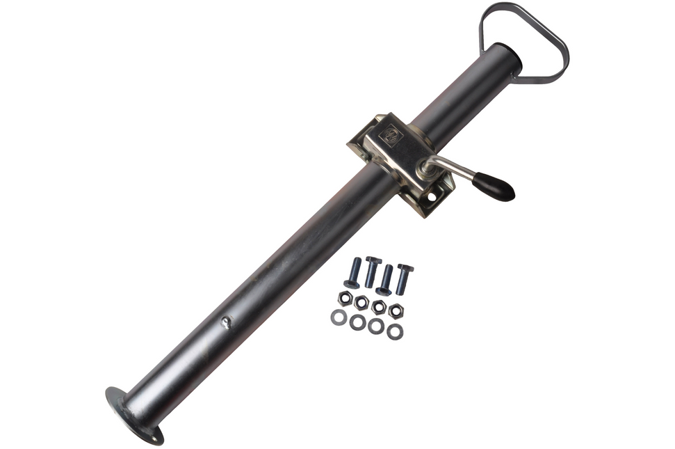 Cantonal Jeu complet avec pied de support en acier et pince - diamètre du tube 48 mm - matériel de montage inclus