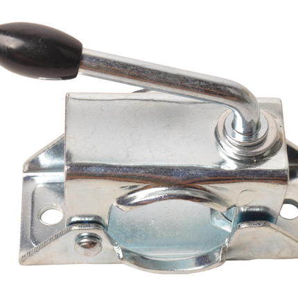 Cantonal Jeu complet de roue jockey - 48 mm - comprenant roue jockey, pince pour roue jockey et matériel de montage