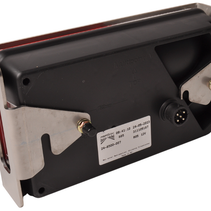Cantonal Jeu de 2 Grille de protection pour feux de remorque  Aspock Multipoint 5 avec triangle libre - 245x140x65 mm - matériau acier inoxydable