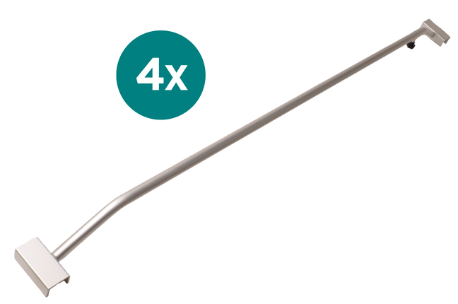 Cantonal Jeu de 4 arceaux de bâche réglables en aluminium - 135-215 cm