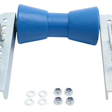 Cantonal Jeu de rouleaux de quille - 200 x 104 mm - bleu - avec boulons en U 100 x 73 mm - PE