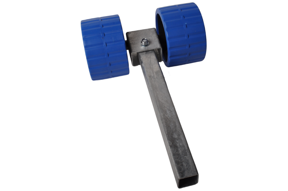 Cantonal Jeu de roulettes de cale réglable en hauteur bleu - 30x30x300 mm - galvanisé