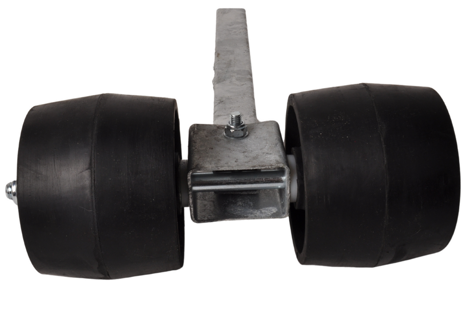 Cantonal Jeu de roulettes de fond de cale réglables noir - caoutchouc plein - 30x30x300 mm - acier galvanisé