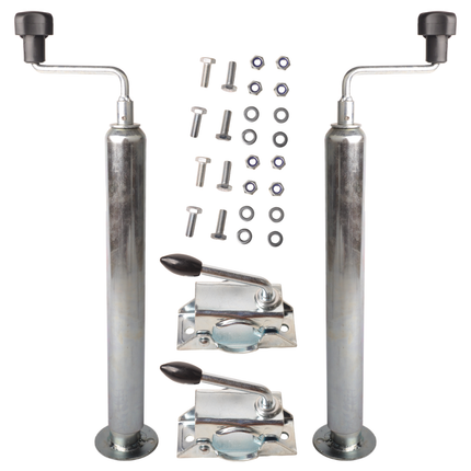 Cantonal Kit complet de béquilles 48 mm - kit complet incluant colliers de fixation et matériel de montage