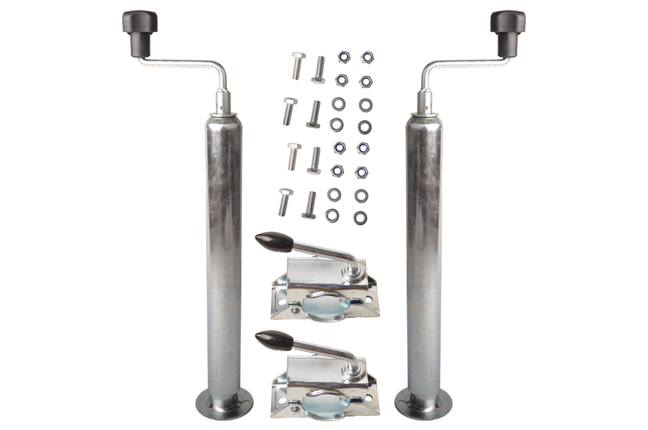 Cantonal Kit complet de béquilles 48 mm - kit complet incluant colliers de fixation et matériel de montage