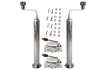 Cantonal Kit complet de béquilles 48 mm - kit complet incluant colliers de fixation et matériel de montage