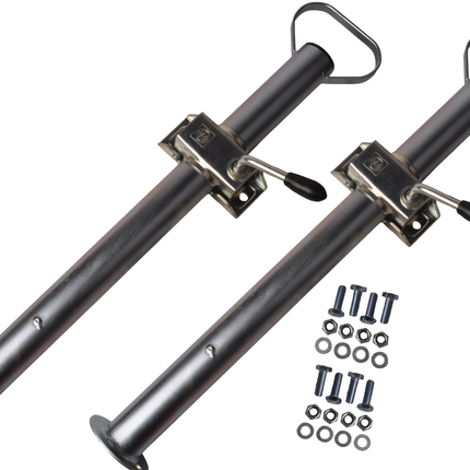 Cantonal Kit complet de béquilles en acier 48 mm - avec colliers et matériel de fixation