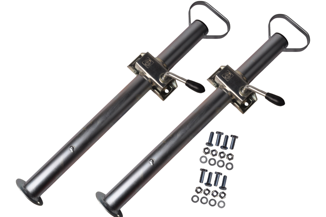 Cantonal Kit complet de béquilles en acier 48 mm - avec colliers et matériel de fixation