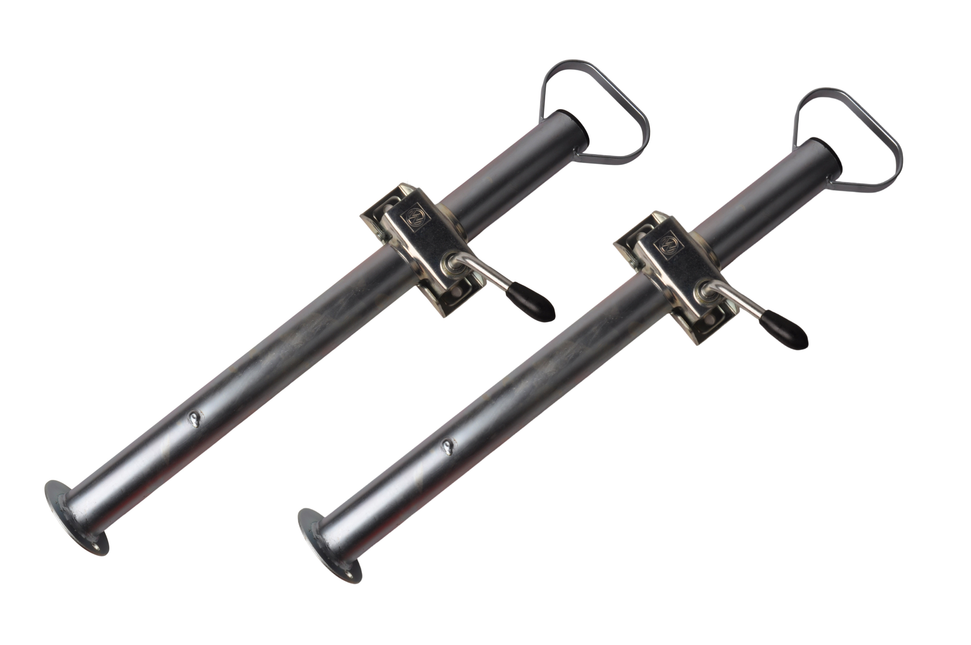 Cantonal Kit complet de béquilles en acier 48 mm - avec colliers et matériel de fixation