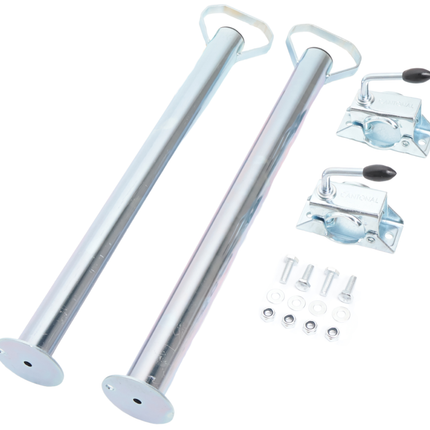 Cantonal Kit complet de béquilles en acier 48 mm - avec colliers et matériel de fixation