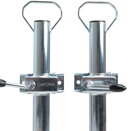 Cantonal Kit complet de béquilles en acier 48 mm - avec colliers et matériel de fixation