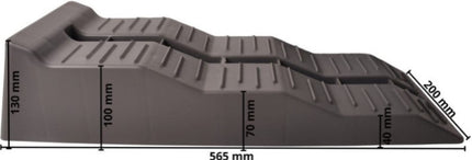 Cantonal Kit complète de cales de montée 565x200x130 mm - avec cales de roue - 5000 kg capacité de charge maximale