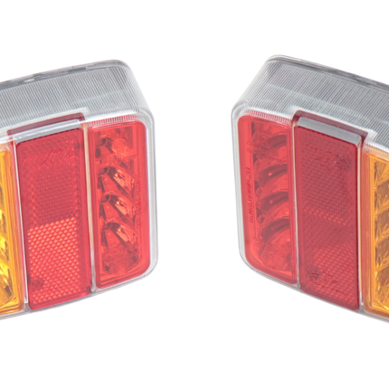 Cantonal Kit de feux arrière de remorque - Cantonal LED - 4 fonctions - 105x98x35 mm - connecteur 5 broches baïonnette