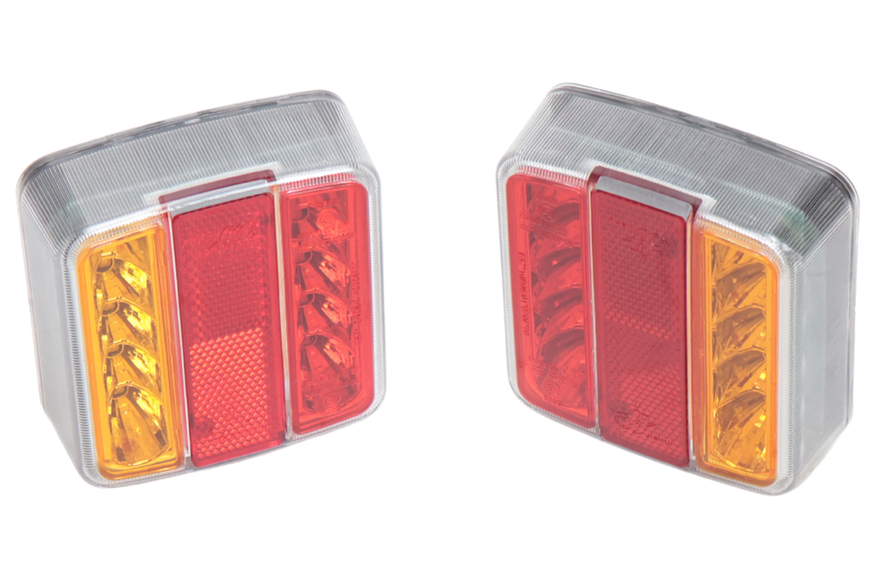 Cantonal Kit de feux arrière de remorque - Cantonal LED - 4 fonctions - 105x98x35 mm - connecteur 5 broches baïonnette