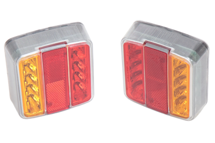 Cantonal Kit de feux arrière de remorque - Cantonal LED - 4 fonctions - 105x98x35 mm - connecteur 5 broches baïonnette