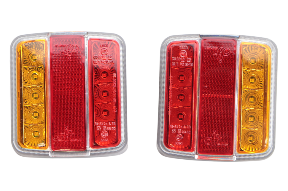 Cantonal Kit de feux arrière de remorque - Cantonal LED - 4 fonctions - 105x98x35 mm - connecteur 5 broches baïonnette