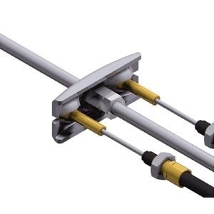 Cantonal Kit de freinage à nœuds pour remorque à un essieu avec raccord M10 et 2x 1 mètre d'extrémité filetée