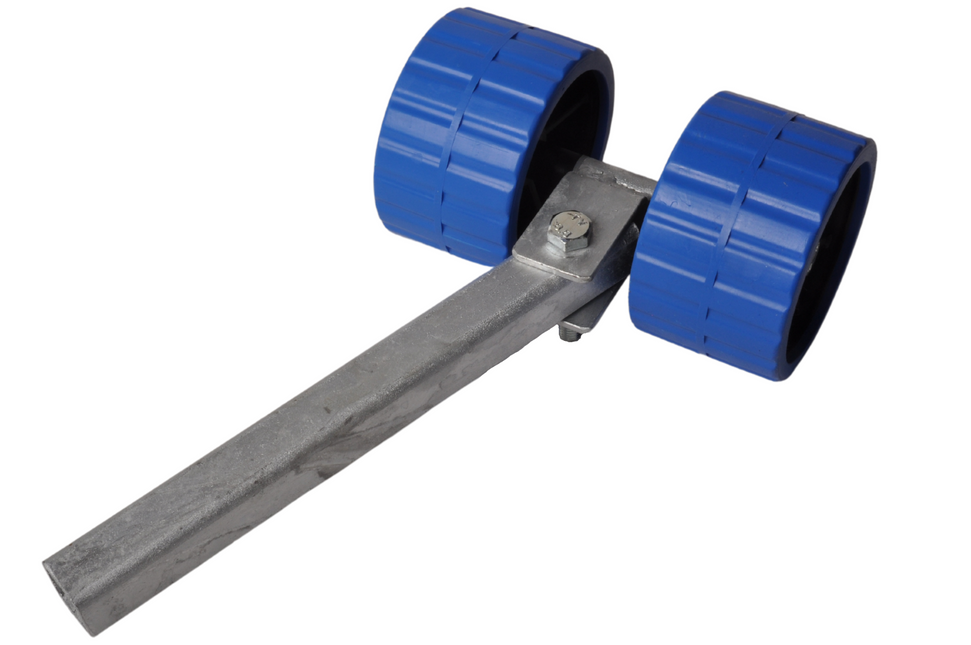 Cantonal Kit de roulettes de fond de cale synthétiques - bleu - incl. tuyau 30x30x300 mm