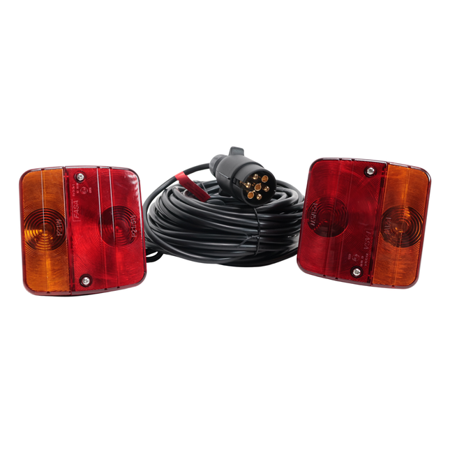 Cantonal Kit d'éclairage avec aimants avec câble principal de 12 mètres - idéal pour les remorques bateaux