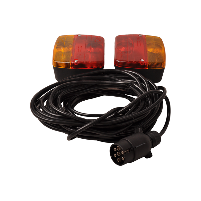 Cantonal Kit d'éclairage avec aimants avec câble principal de 7,5 mètres - idéal pour les remorques bateaux