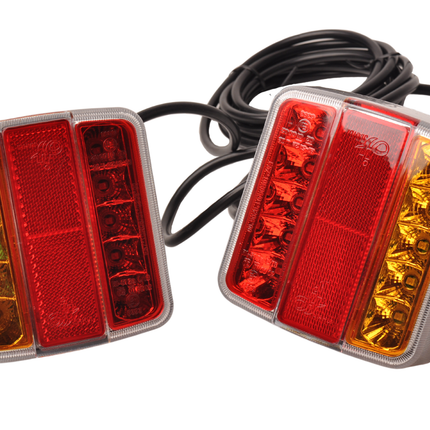 Cantonal Kit d'éclairage LED avec aimants avec 7,5 mètres de câble principal - 7 broches - idéal pour les remorques bateaux