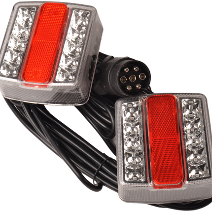 Cantonal Kit d'éclairage LED avec aimants avec 7,5 mètres de câble principal - 7 broches - idéal pour les remorques bateaux