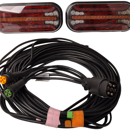 Cantonal Kit d’éclairage LED - Fristom FT-230 - 7 mètres - 7 broches - incl. 4 m de dérivations & clignotants dynamiques