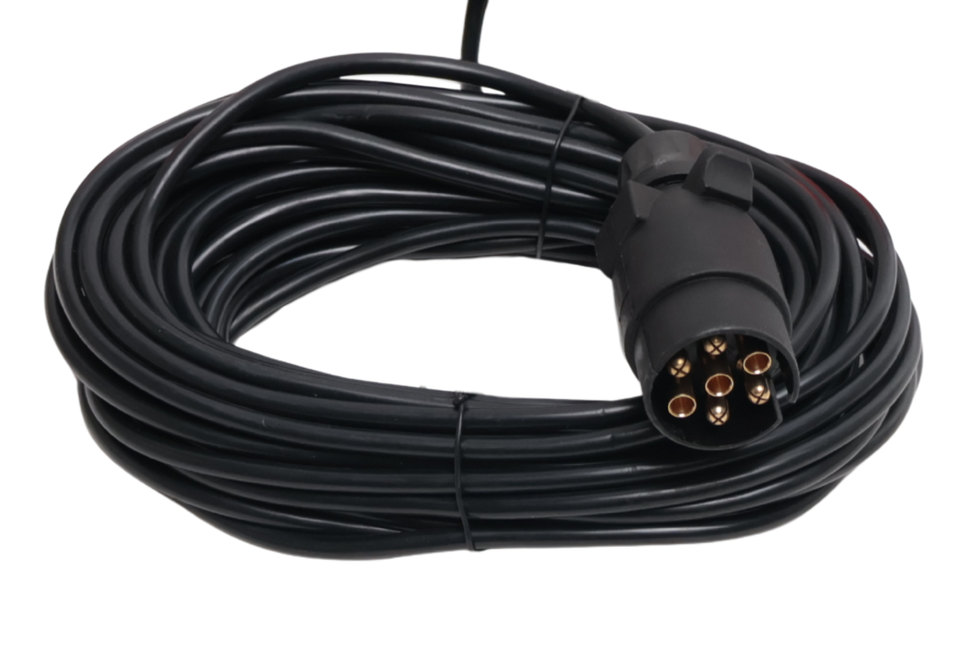 Cantonal Kit d’éclairage LED magnétique - 12 mètres de câble principal - 7 broches - idéal pour les remorques bateaux