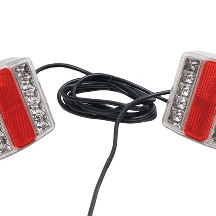Cantonal Kit d’éclairage LED magnétique - 12 mètres de câble principal - 7 broches - idéal pour les remorques bateaux