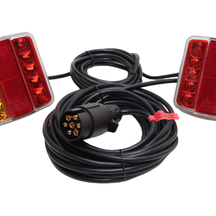 Cantonal Kit d’éclairage LED magnétique - 7,5 mètres de câble principal - 7 broches - Plug & Play - idéal pour les remorques bateau