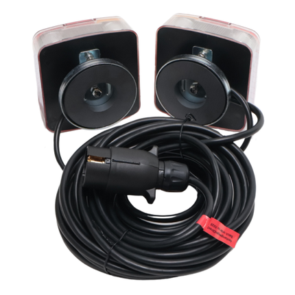 Cantonal Kit d’éclairage LED magnétique - 7,5 mètres de câble principal - 7 broches - Plug & Play - idéal pour les remorques bateau