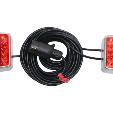 Cantonal Kit d’éclairage LED magnétique - 7,5 mètres de câble principal - 7 broches - Plug & Play - idéal pour les remorques bateau