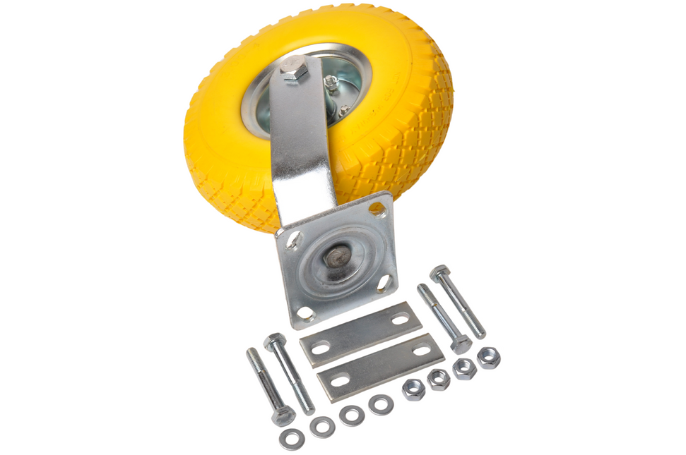 Cantonal Kit roue pivotante et roue jockey - incluant matériel de montage - capacité de charge de 80 kg