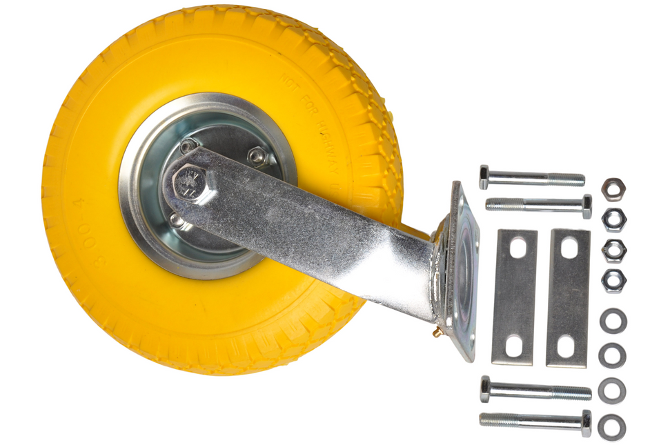 Cantonal Kit roue pivotante et roue jockey - incluant matériel de montage - capacité de charge de 80 kg