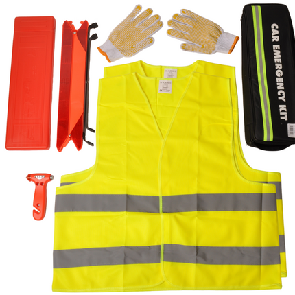Cantonal Kit sécurité routière – avec gilets de sécurité et triangle de signalisation