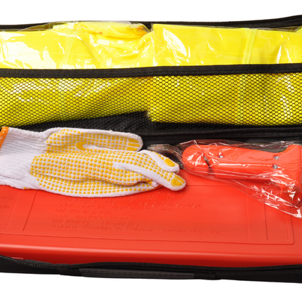 Cantonal Kit sécurité routière – avec gilets de sécurité et triangle de signalisation