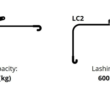 Cantonal Lot de 2 sangle d'arrimage automatique - 300x2,5 cm - charge de rupture 600 kg - avec crochets en S et clips de sécurité
