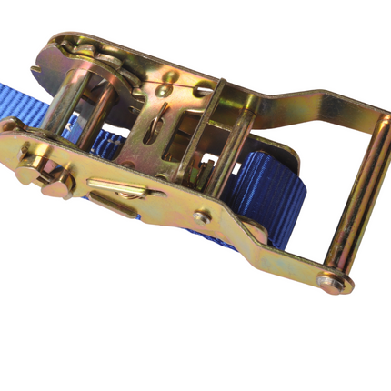 Cantonal Lot de 2 sangles d'arrimage - 500x2,5 cm - bleu - charge de rupture 1500 kg