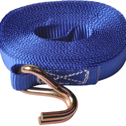 Cantonal Lot de 2 sangles d'arrimage - 500x2,5 cm - bleu - charge de rupture 1500 kg