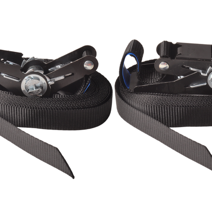 Cantonal Lot de 2 sangles d'arrimage - 500x2,5 cm - noir - charge de rupture 750 kg