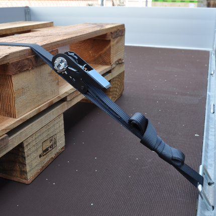 Cantonal Lot de 2 sangles d'arrimage - 500x2,5 cm - noir - charge de rupture 750 kg