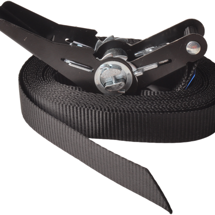 Cantonal Lot de 2 sangles d'arrimage - 500x2,5 cm - noir - charge de rupture 750 kg